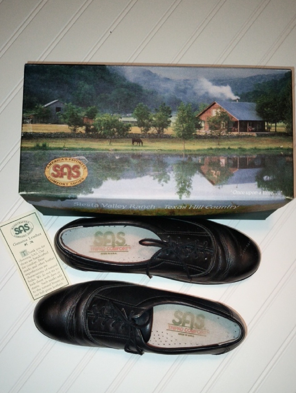 SAS Black Leather Lace-Up Women’s  Shoes / Size 8 1/2